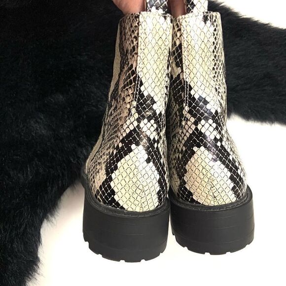 New✨ PAOLO Snakeskin Combat Lace-up Boots - Picture 8 of 9